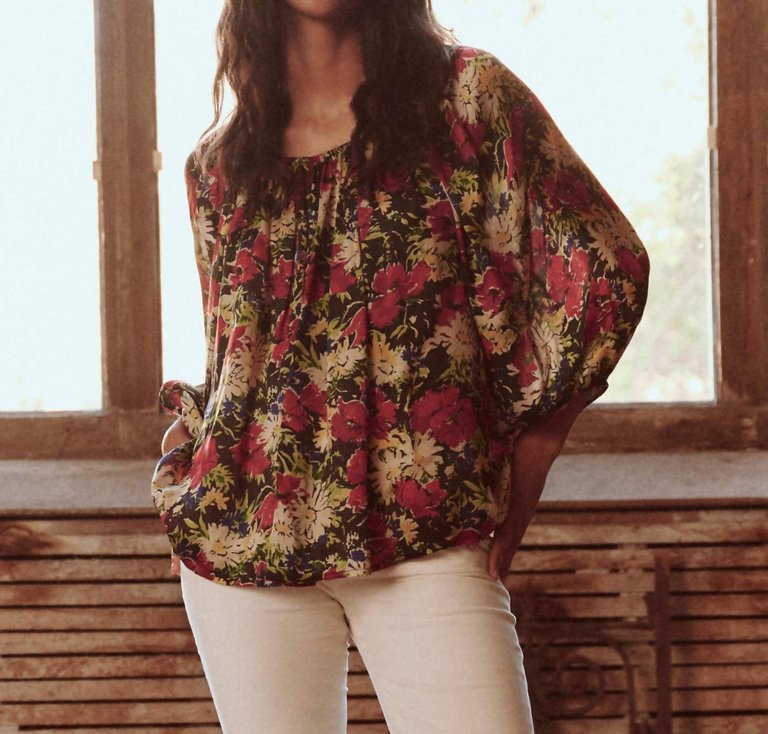 The Palmette Top - Hidden Garden Floral