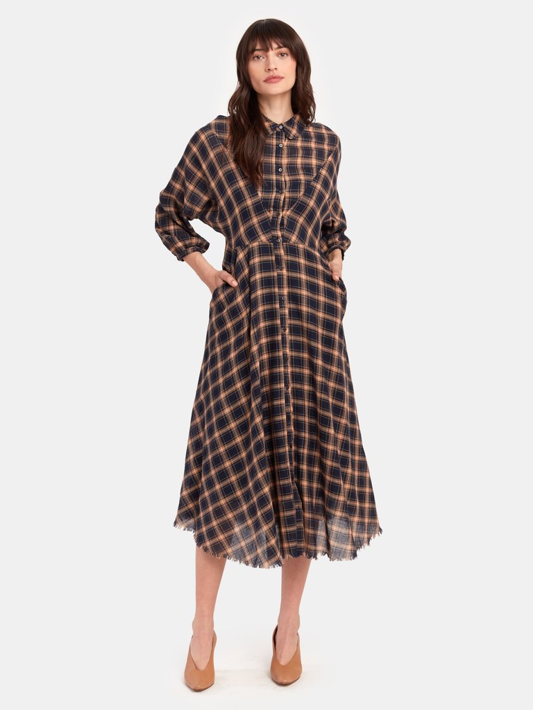 The Western Shirt Midi Dress