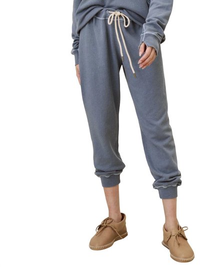 THE GREAT. Women's Cropped Sweatpants In Vintage Blue product