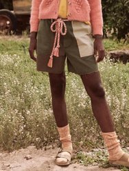Women's Vintage Army Shorts In Patchwork