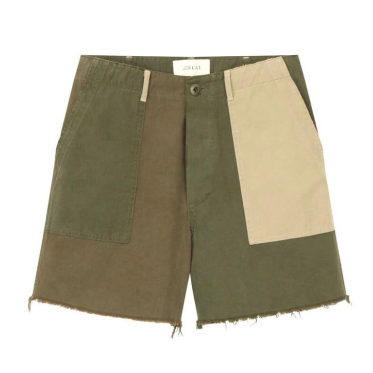 Women's Vintage Army Shorts In Patchwork - Patchwork
