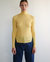 Austeja: Honey Yellow Merino Wool Turtleneck Sweater - Honey