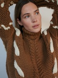 Barbora: Brown Wool Turtleneck