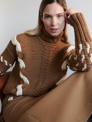Barbora: Brown Wool Turtleneck