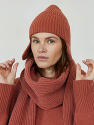 Beržas: Terracotta Recycled Wool Beanie