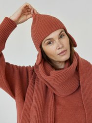 Beržas: Terracotta Recycled Wool Beanie - Terracotta