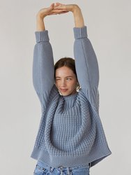 Delcia: Dusty Blue Cotton Sweater