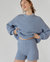 Delcia: Dusty Blue Cotton Sweater