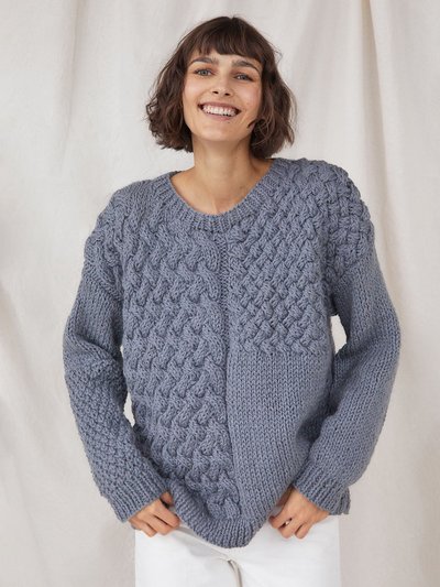 The Knotty Ones Heartbreaker Alpaca & Wool Sweater - Grey product