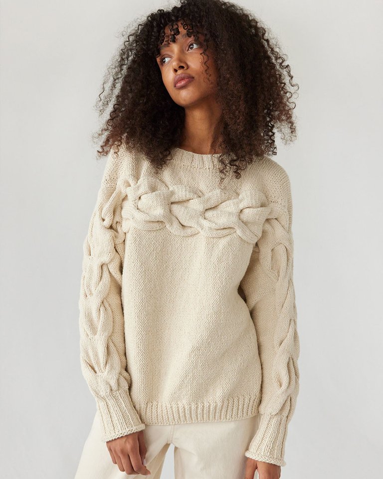 Jūra Naked Oat Milk Alpaca Wool & Cotton Sweater