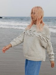 Jūra Naked Pebble Grey Alpaca Wool & Cotton Sweater - Naked Pebble Grey