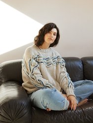 Jura Sweater - Embroidered Pebble Grey