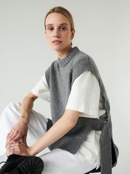 Kalvos: Dove Grey Merino Wool Vest - Dove Grey