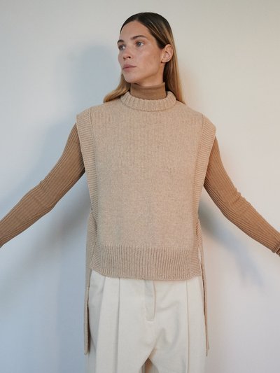 The Knotty Ones Kalvos: Sand Merino Wool Vest product