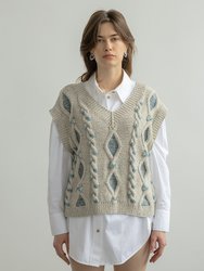 Laimė Vest - Embroidered Grey