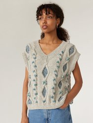 Laimė Vest - Embroidered Grey