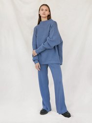 Laumės: Baltic Blue Merino Wool Sweater - Baltic Blue
