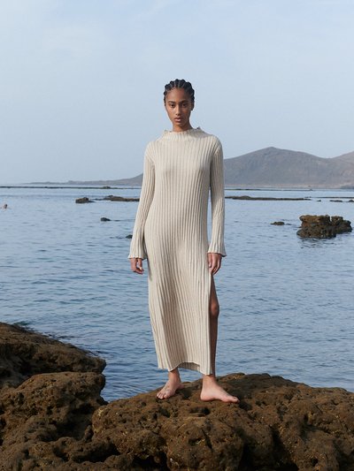 The Knotty Ones Medeina: Beige Merino Dress product