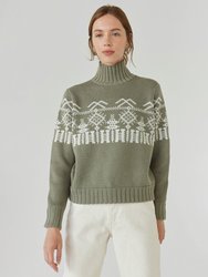 Pasaka: Sage Merino Wool Turtleneck Sweater - Sage
