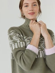 Pasaka: Sage Merino Wool Turtleneck Sweater