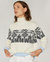 Pasaka: White Merino Wool Turtleneck Sweater