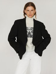 Pasaka: White Merino Wool Turtleneck Sweater