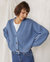 Preila Baltic Blue Merino Wool Cardigan