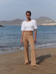 Rib Lounge: Nutmeg Merino Wool Pants