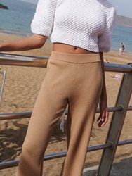 Rib Lounge: Nutmeg Merino Wool Pants - Nutmeg