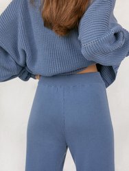 Rib Lounge Pants - Baltic Blue (Petite)