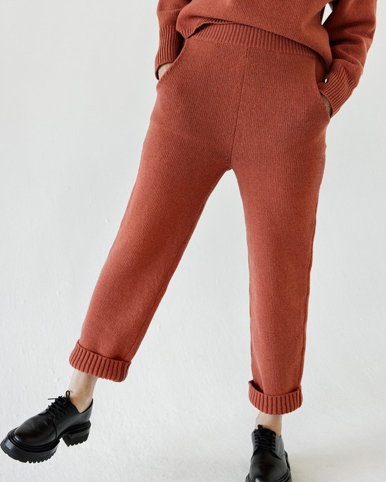 Šilas Recycled Wool Pants - Terracotta