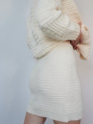 Vente: Sea Salt Merino Wool Mini Skirt