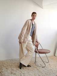 Vilnele: Beige Merino Wool Cardigan