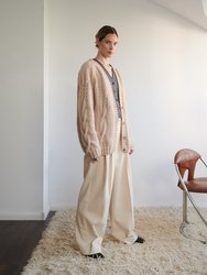 Vilnele: Beige Merino Wool Cardigan - Beige