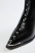 Heeled Leather Ankle Boots With Studs In Black