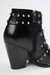Heeled Western Boot With Buckle In Black