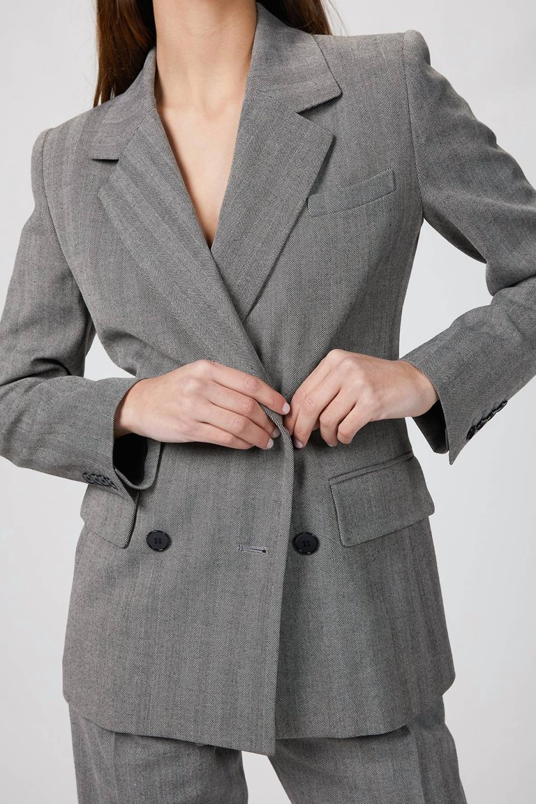 Herringbone Jacket - Grey