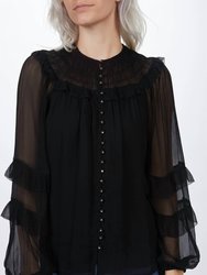 Renaissance Smocked Shirt - Black
