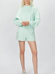 Sweat Short With Logo - Mint Green