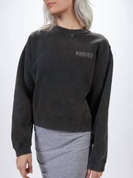 Sweatshirt With Print And Piercing