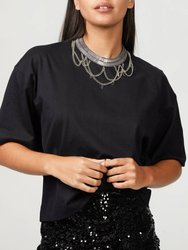 Tee Shirt With Chain Collar