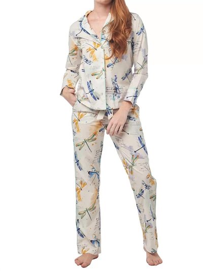 The Lazy Poet Emma Cotton Pajama Set In Dancing Dragonflies product
