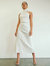 Kaito Crinkle Midi Dress - Off White