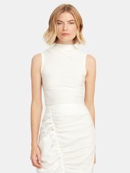 Selma Mock Neck Tank - Ivory