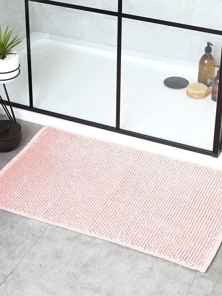 Loft Rectangular Bath Mat Blush - One Size