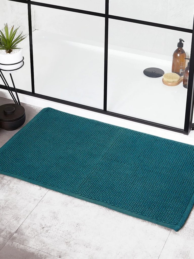 Loft Rectangular Bath Mat - Teal