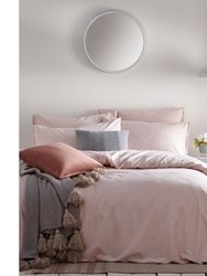 The Linen Yard Claybourne Duvet Set (Blush Pink) (Twin) (UK - Single) - Blush Pink