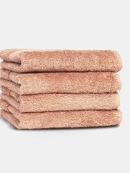 The Linen Yard Loft Face Towel (One Size) - Pack of 4 - Pink