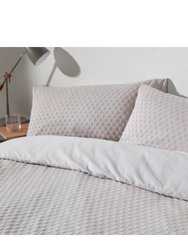 The Linen Yard Tufted Polka Dot Duvet Set (Stone) (King) (UK - Superking)