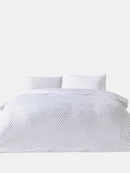 The Linen Yard Tufted Polka Dot Duvet Set (White) (King) (UK - Superking) - White